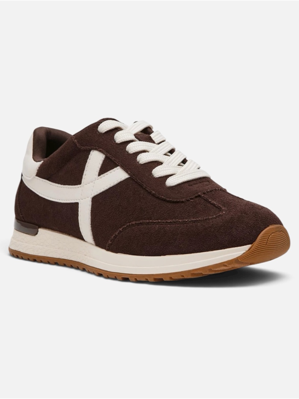 BRAND NEW Women’s Dolce Vita Dark Brown and Cream Faux Suede Athletic Sneakers